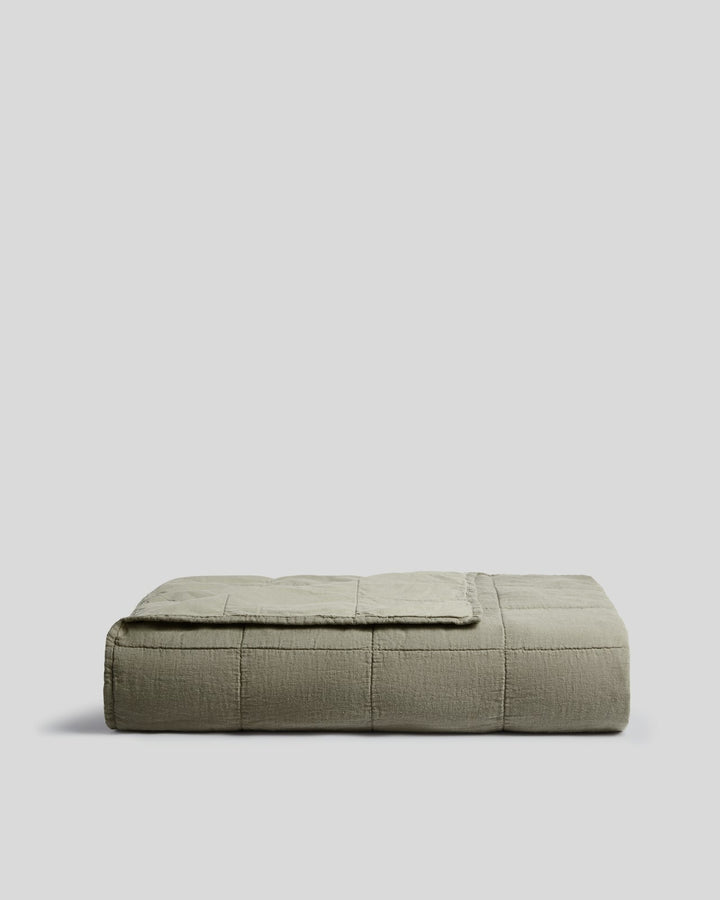 Linen Box Quilt (Moss)